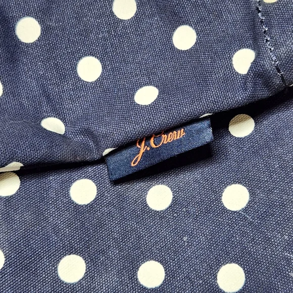 J Crew Reusable Everyday Canvas Tote in Polka Dot - Picture 3 of 5